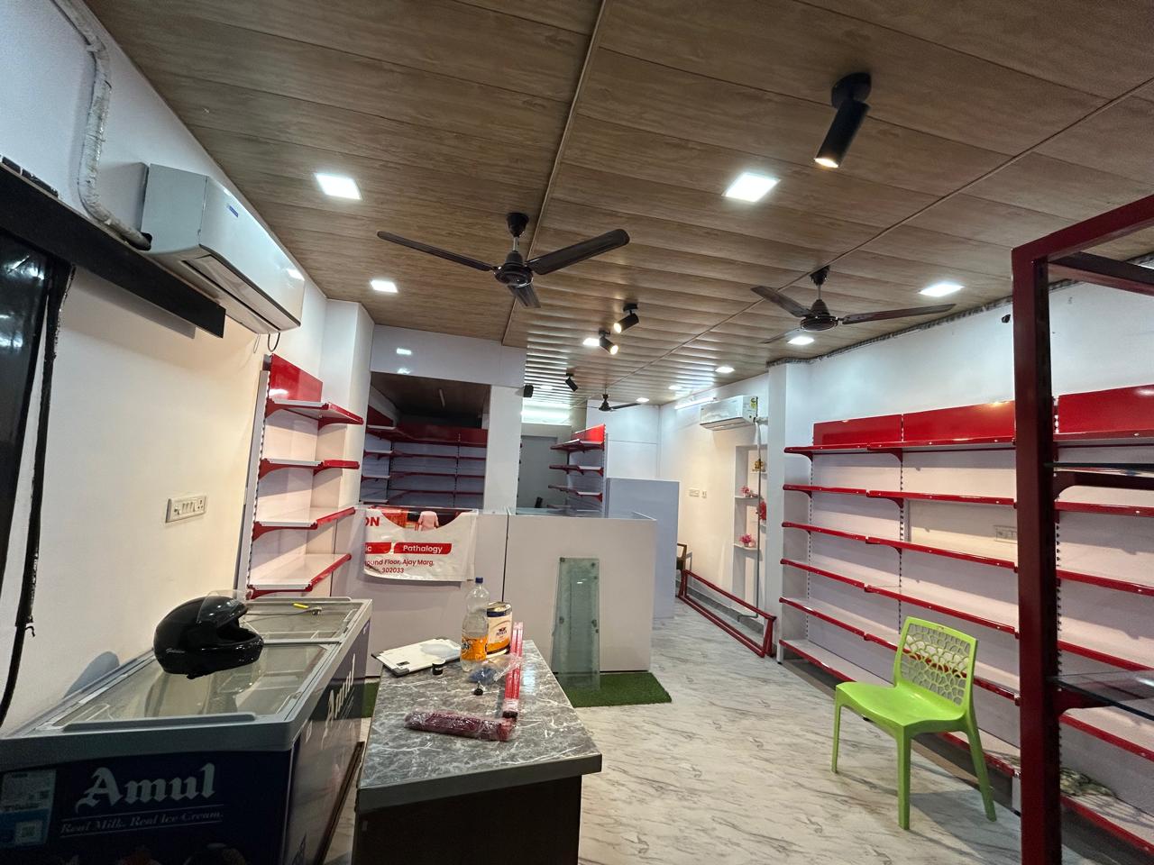 Pharmacy shelving system medical store rack Jaipur